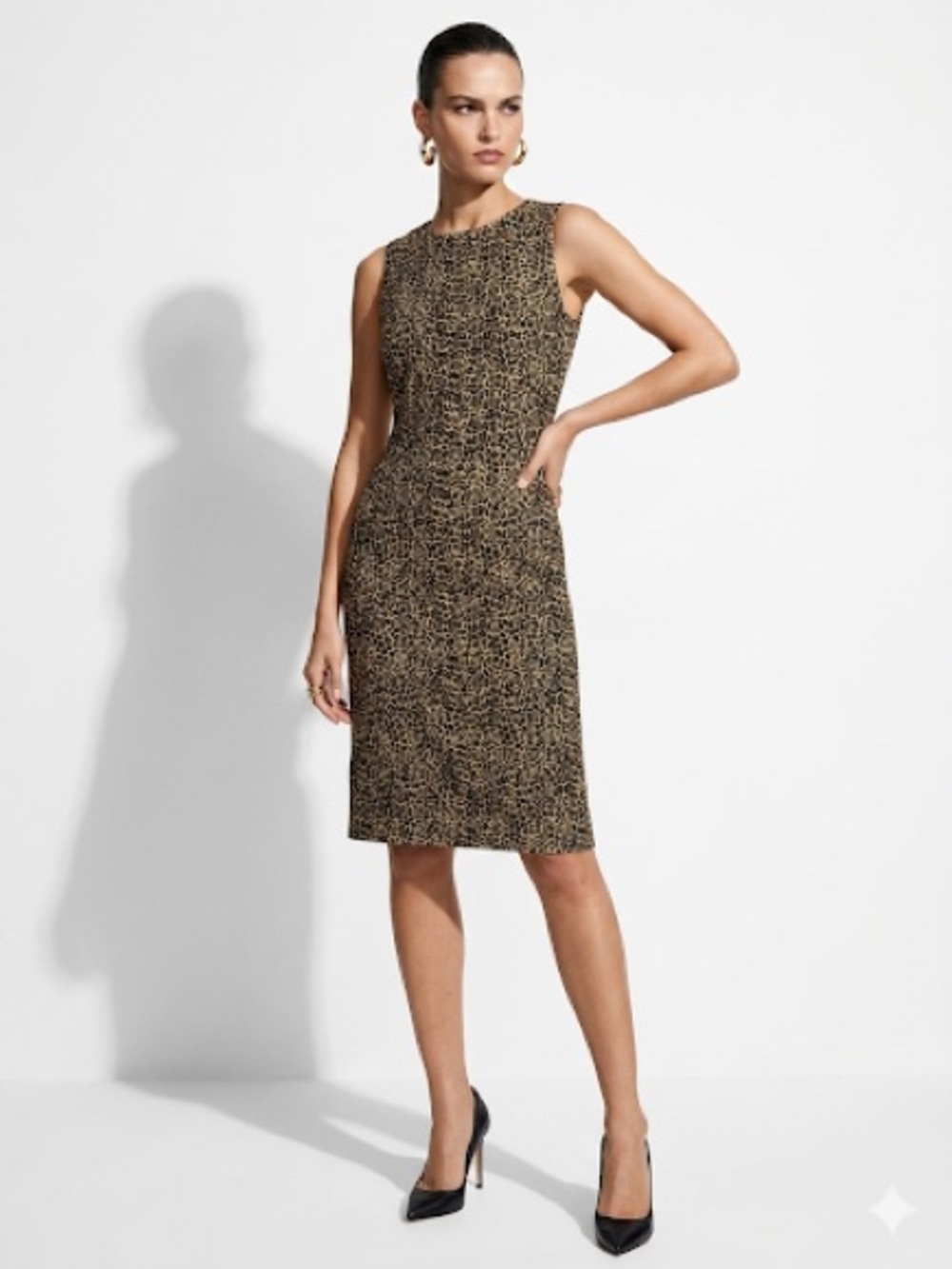 J. Crew Factory Leopard Print Midi Dress size 6